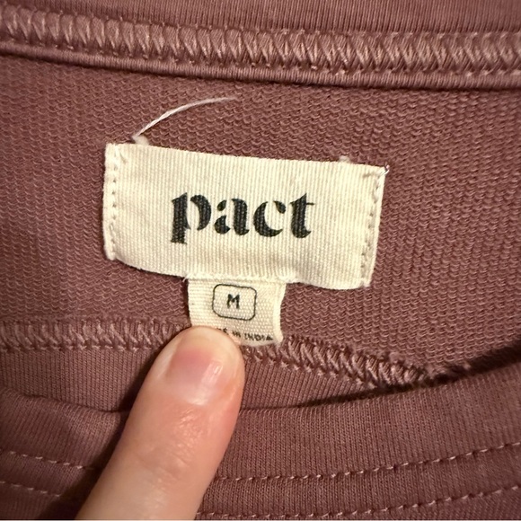 Pact mauve open back Long Sleeve Top - Picture 2 of 6